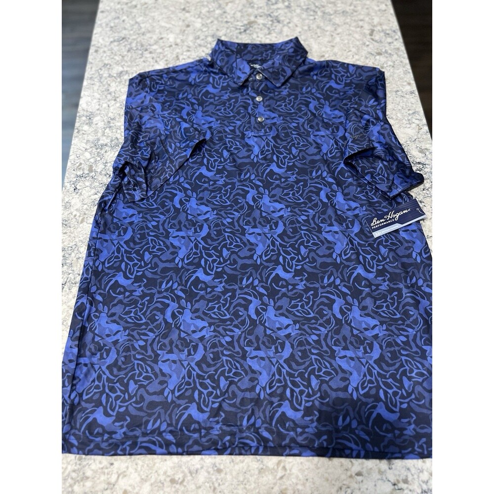 Greg Norman Deep Dive Ultra-Stretch Golf Polo NWT Size Large